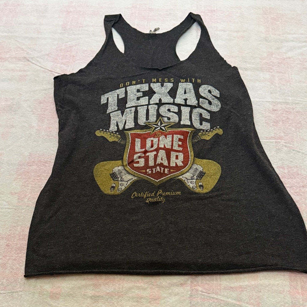 Next Level Apparel Charcoal Texas Music Tank Top